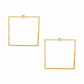 Stud Modern Gold Large Polished Square Earrings