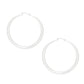 Hoop Sleek Silver Graduated Design Earrings Women