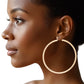 Hoop Classic 3 in Square Cut Gold Earrings Women