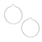 Hoop Classic 3 in Square Cut Silver Earrings Women