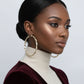 Hoop Large Twisted Gold Textured Thick Earrings