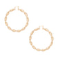 Hoop Gold Twisted Greek Key Earrings for Women