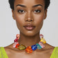 Toggle Chunky Transparent Multitone Bead Necklace