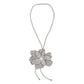 Long Y Brilliant Clear Blooming Flower Necklace