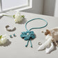 Long Y Brilliant Turquoise Blooming Flower Necklace