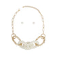 Chain Chunky Gold Cream Pearl Links Necklace