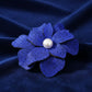Brilliant Blue Blooming Flower Brooch Hair Clip