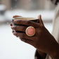 Cocktail Ring Large Pink Resin Vintage Stretch