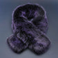 Scarf Luxe Faux Fur Purple Collar Winter Stole