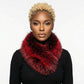 Scarf Luxe Faux Fur Red Collar Winter Stole