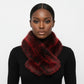 Scarf Luxe Faux Fur Red Collar Winter Stole