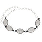 Western Belt Oval Rhinestone Cowboy Silver Chain