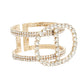 Cuff Gold Brilliant Luxe Pave Memory Wire Bracelet