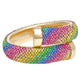 Cuff Gold Multi Rhinestone Crusted Wrap Bracelet