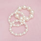 3 Pcs Cream Pearl Classic Coordinated Bracelet Set