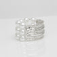White Pearl Edgy Meets Classy Silver Bracelet