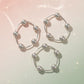 High Shine Silver Bead 3pcs Stretch Bracelet Set