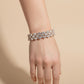 Tennis Heart Crystal CZ Gold Memory Wire Bracelet