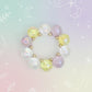 Bracelet Purple Yellow Iridescent Bubble Ball Bead