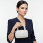 Barrel Bag Luminous White Pearl Woven Handbag