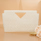 Clutch Cream Pearl Open Top Handmade Bag