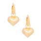 Hoop Gold Medium Chunky Heart Earrings for Women