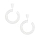 Drop Silver Metal Greek Key C Shaped Earring Women