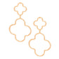Dangle Earrings Gold Clover Cutout for Women