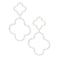 Dangle Earrings Silver Clover Cutout for Women