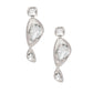 Dangle Silver Set Glass Crystal Modern Earrings