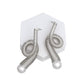 Drop Large Silver Looped Coil Wire Pearl Earrings
