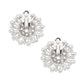 Clip On Runway Worthy Silver Pearl Round Earrings