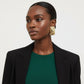 Clip On Geometric Hammered Chunky Gold Earrings