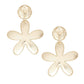 Clip On XL Heavy Gold Flower Earrings for Women