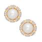 Clip On Vintage Gold Metal and Moonlight Earrings