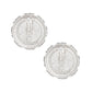 Clip On Vintage Silver Metal and Moonlight Earring