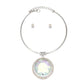 Choker Silver Formal Aurbo Round Radiant Pendant