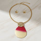Pendant Fuchsia Ombre Organic Teardrop Necklace