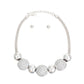 Necklace Silver Disco Ball Bead Set for Women
