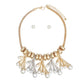 Collar Mixed Metal Branched Pearl Necklace Set