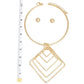 Necklace Gold Concentric Diamond Dangle Pendant