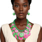 AKA Sorority Dramatic Long Cord Disc Necklace Set