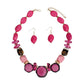 Necklace Fuchsia Leopard Chunky Bead for Women