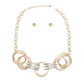 Collar Mixed Metal Chunky Coiled Wire Rings Set