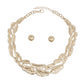 Collar Gold Melted Metal Rigid Armor Necklace