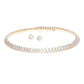 Choker Gold Memory Wire Aurbo Marquise Necklace