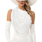 Pearl 8 Strand White Multi Layer Long Necklace