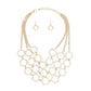 Chain Multi Row Multi Circle Gold Bib Necklace