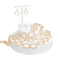 Chain Multi Row Multi Circle Gold Bib Necklace