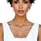 Chain Multi Row Multi Circle Silver Bib Necklace